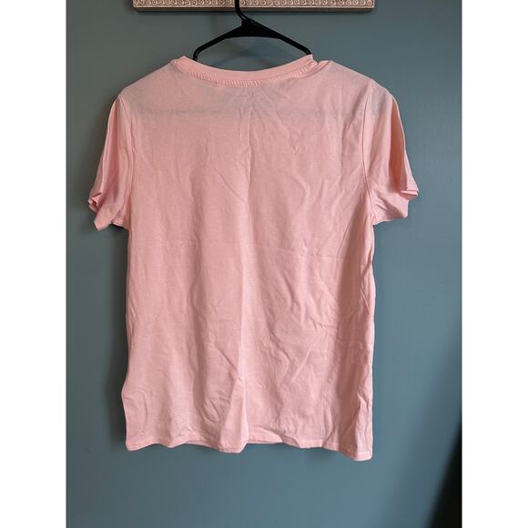 Guess Pink Bedazzled Floral Tennis Graphic Tee T-Shirt - Picture 4 of 4